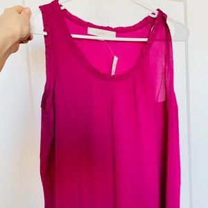 Ruffle Scoop Neck Tank from Loft